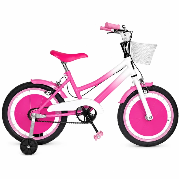 Kids bicycle girls' with training wheels 12"