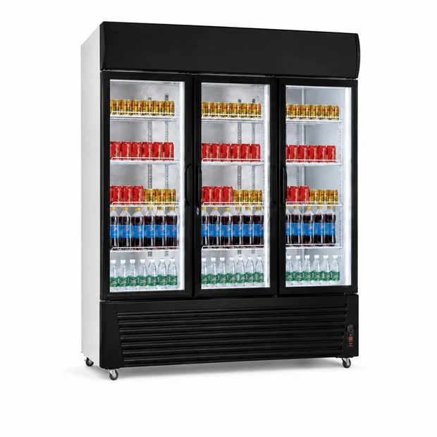 Upright display cooler 3 doors 1300 L