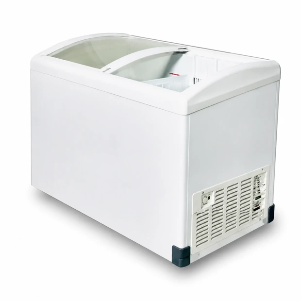Chest display freezer with curved glass lids 396 L