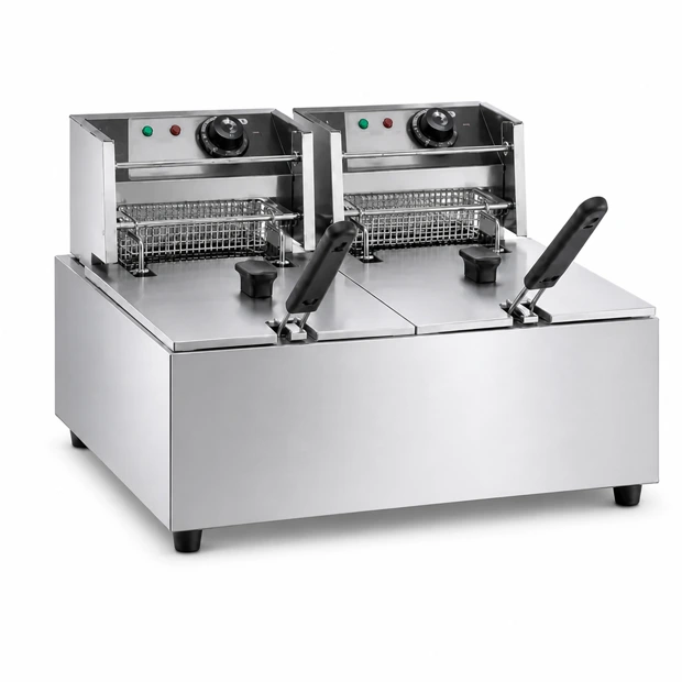 Commercial electric fryer twin 12 L