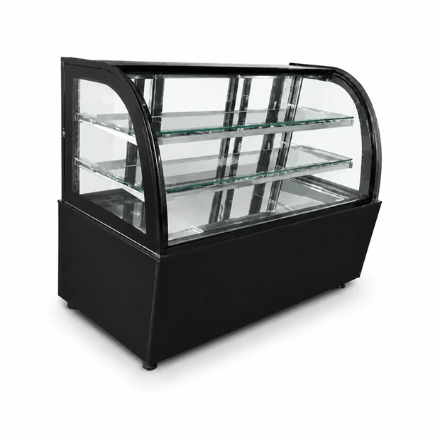 Curved refrigerated showcase